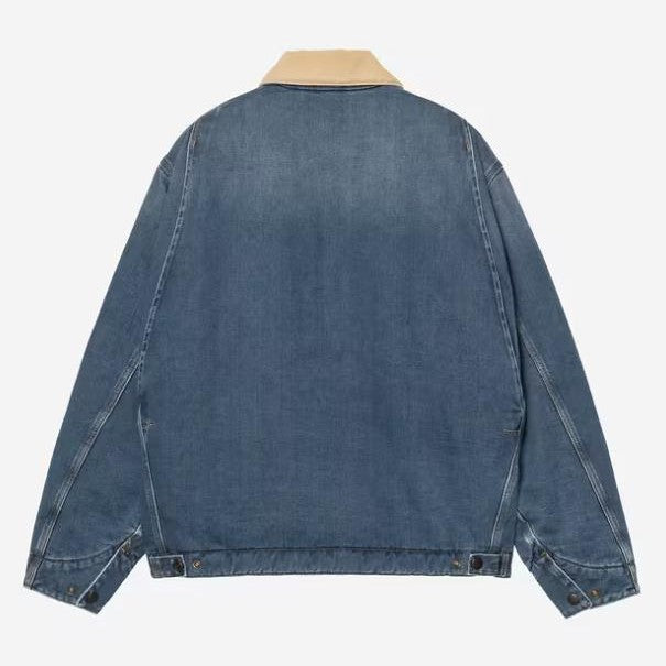 Carhartt Giacca OG Detroit JktBlue Dusty H Brown dk used Wash