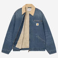 Carhartt Giacca OG Detroit JktBlue Dusty H Brown dk used Wash