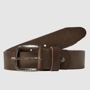 Cintura Jack & Jones Paul Leather Black Grey