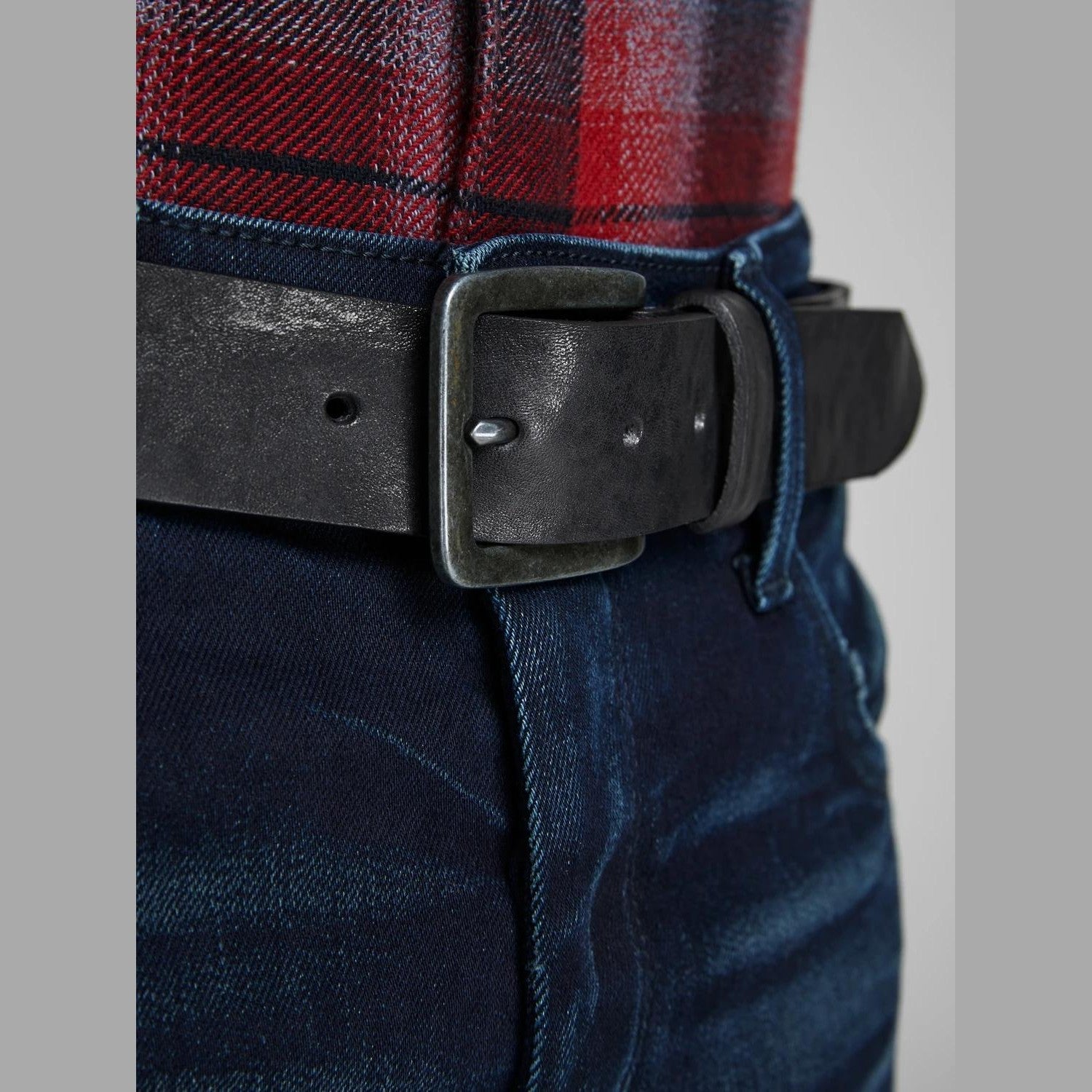 Cintura Jack & Jones Victor leather black