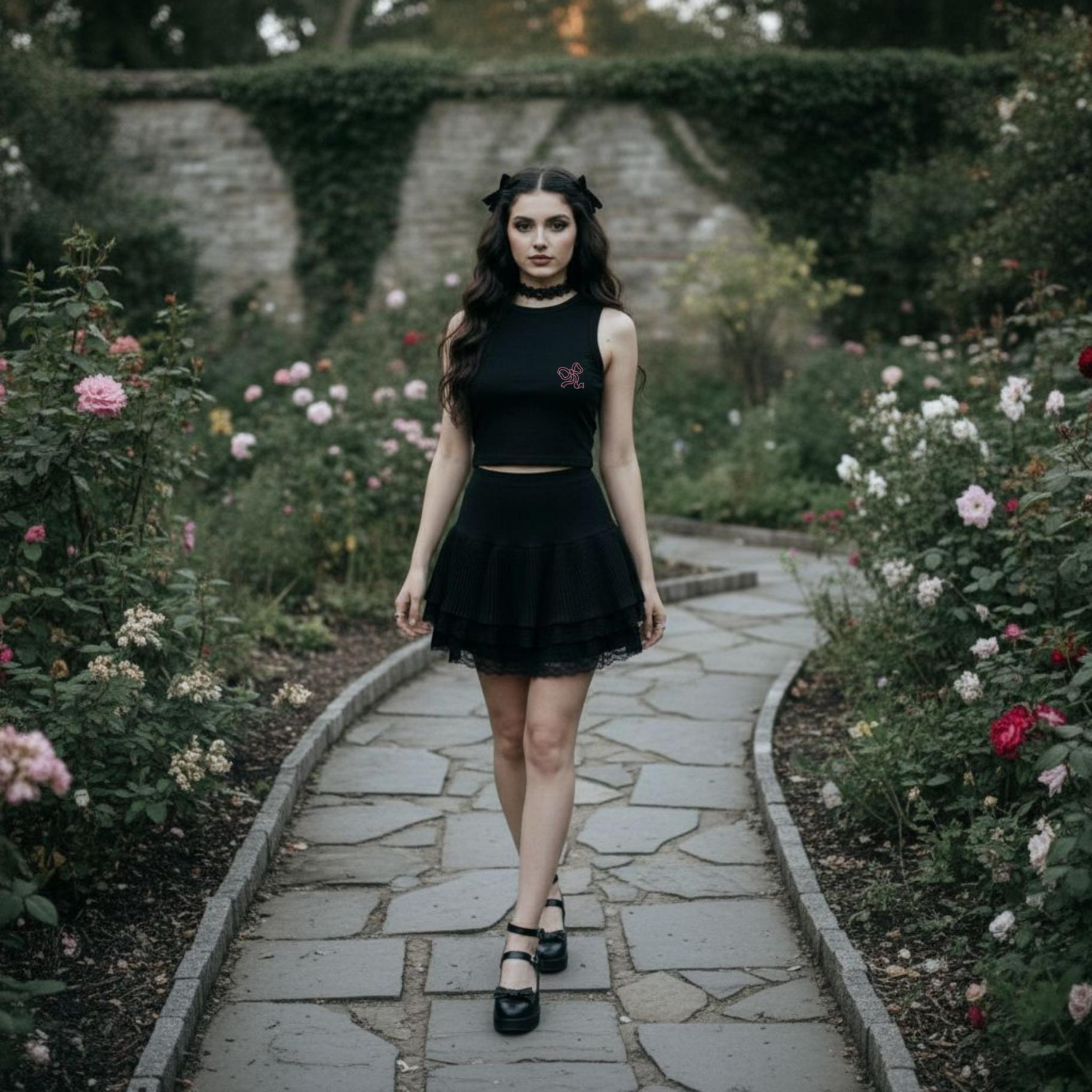 Crop Top Ghettoblaster Fiocco black