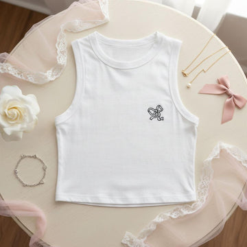 Crop Top Ghettoblaster Fiocco white