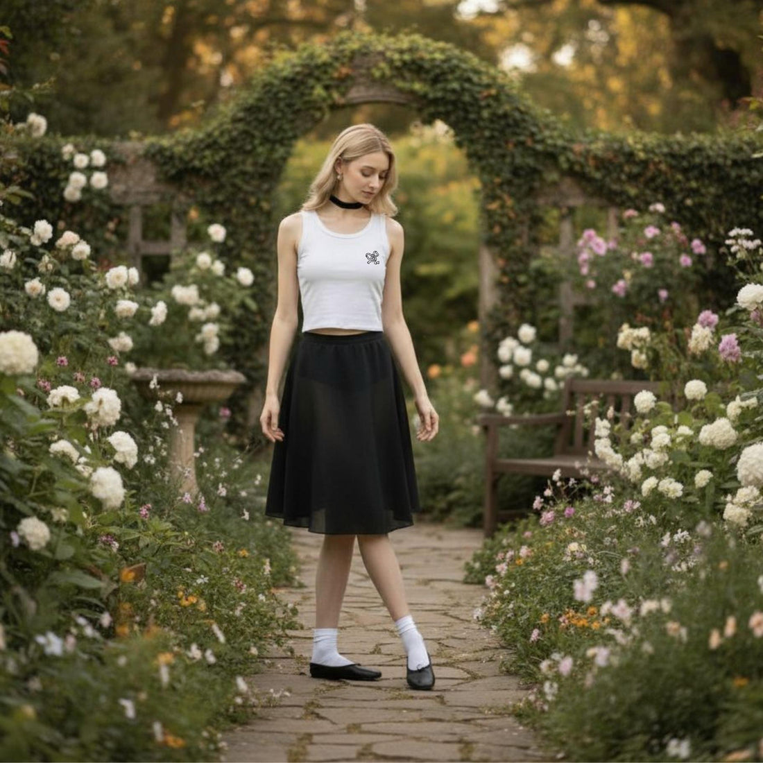 Crop Top Ghettoblaster Fiocco white