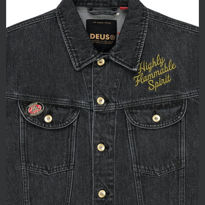 Deus Ex Machina Giacca Unchained Trucker Jkt Black