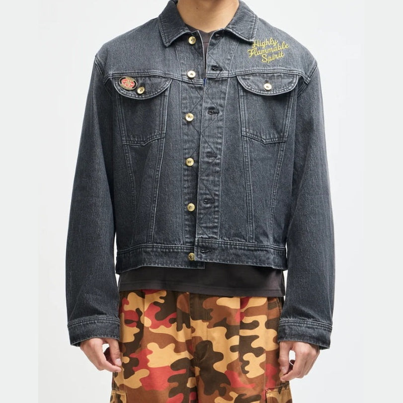 Deus Ex Machina Giacca Unchained Trucker Jkt Black