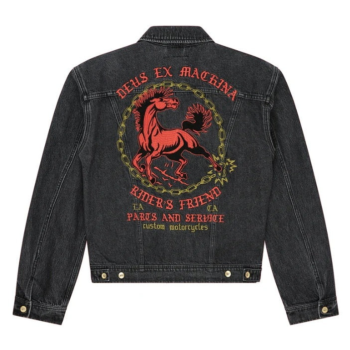 Deus Ex Machina Giacca Unchained Trucker Jkt Black