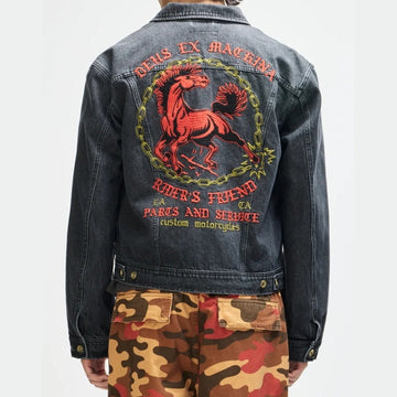 Deus Ex Machina Giacca Unchained Trucker Jkt Black