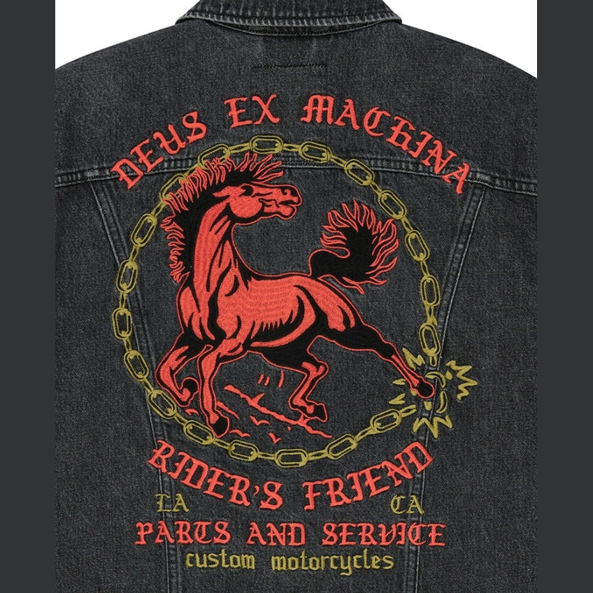 Deus Ex Machina Giacca Unchained Trucker Jkt Black