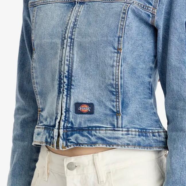 Dickies Giacca Denim Slim Jkt Rinsed Faded Blue