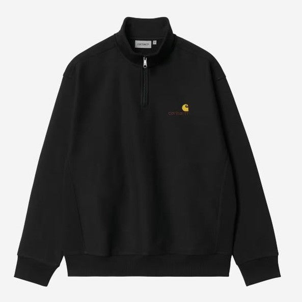 Felpa Carhartt Hlaf zip American Script blk