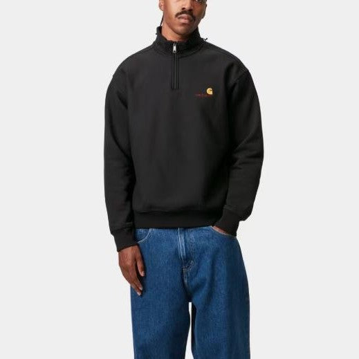 Felpa Carhartt Hlaf zip American Script blk