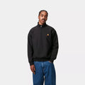 Felpa Carhartt Hlaf zip American Script blk