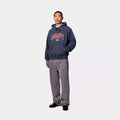 Felpa Carhartt Hooded Library ink garment dyed