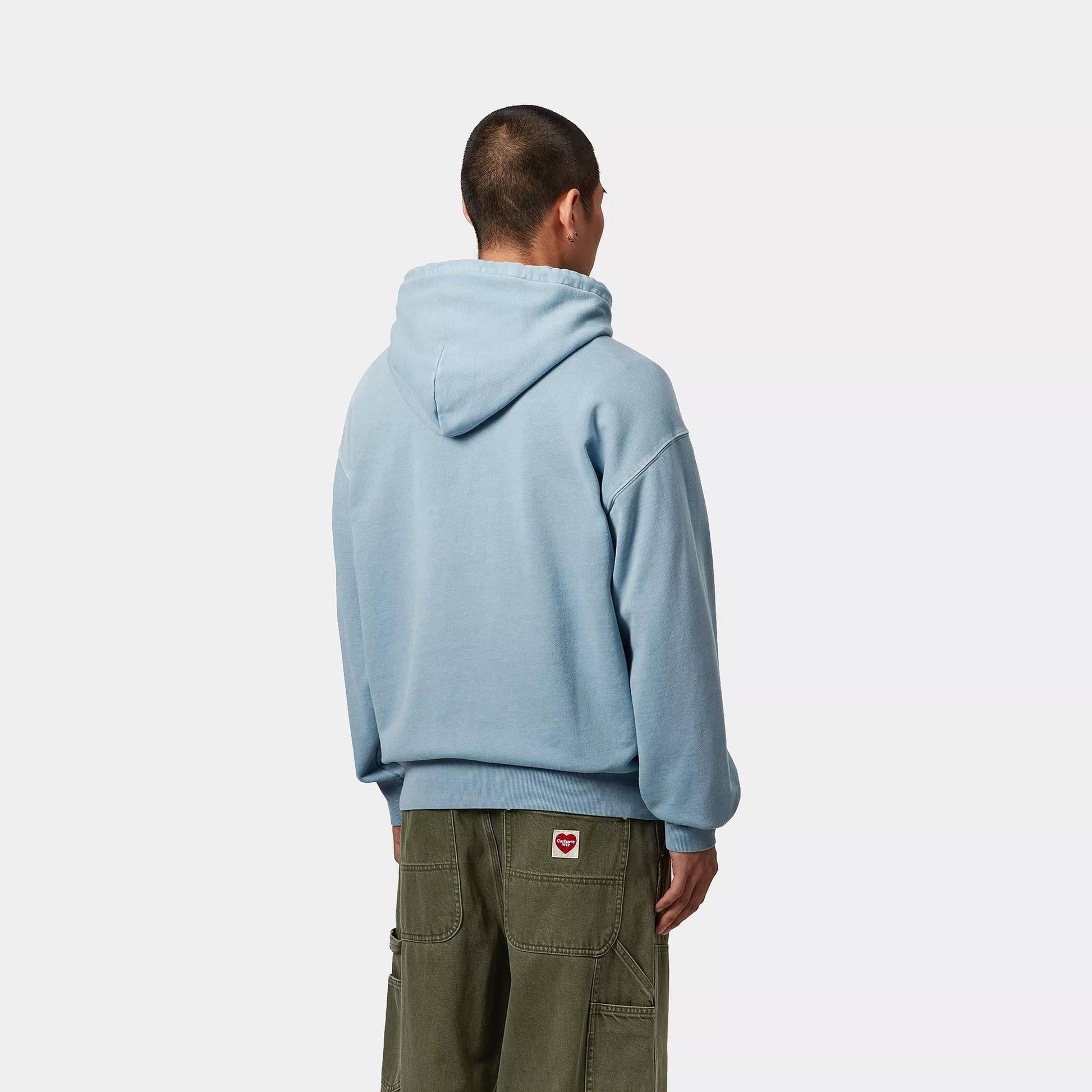 Felpa Carhartt Hooded Nelson clay blue dyed