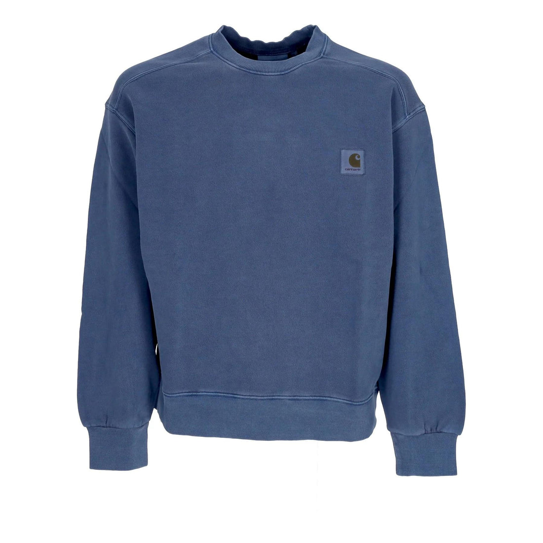 Felpa Carhartt Nelson Sweatshirt blue elder garment dyed