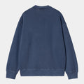 Felpa Carhartt Nelson Sweatshirt blue elder garment dyed