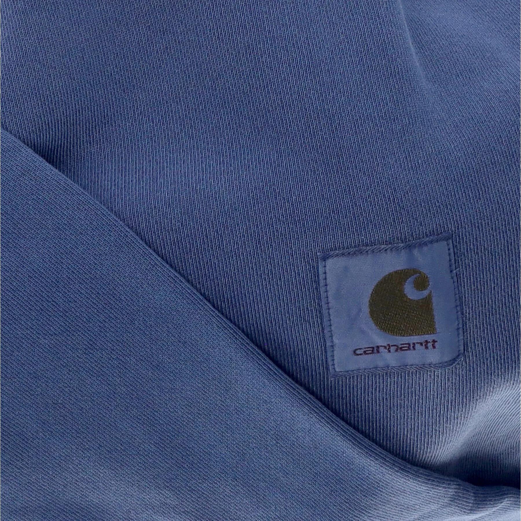 Felpa Carhartt Nelson Sweatshirt blue elder garment dyed