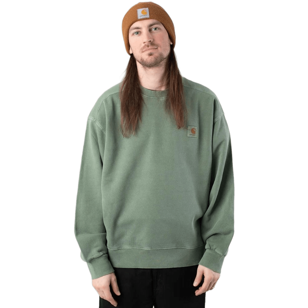 Felpa Carhartt Nelson Sweatshirt park garment dyed
