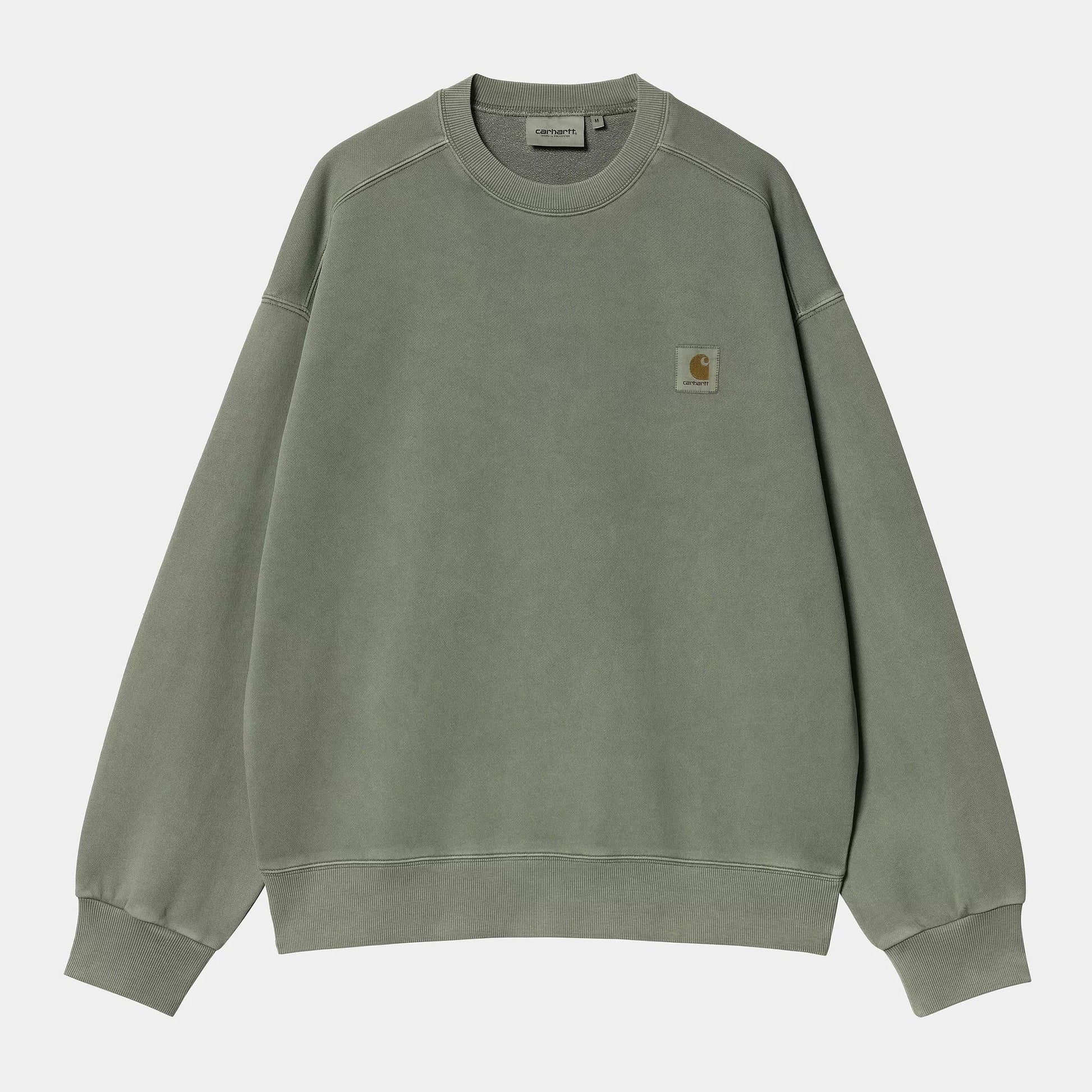 Felpa Carhartt Nelson Sweatshirt park garment dyed