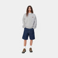 Felpa Carhartt Nelson Sweatshirt sonic silver dyed