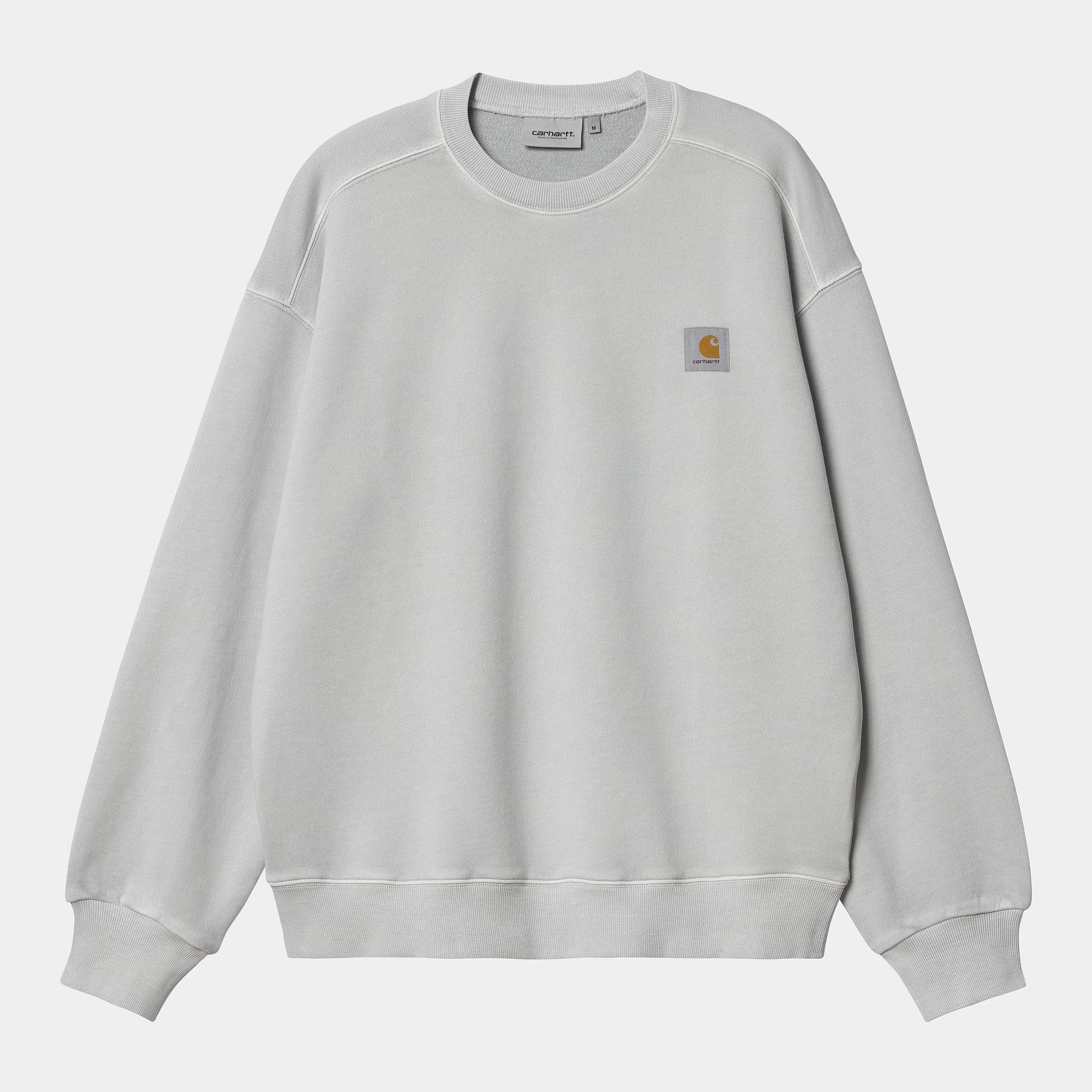 Felpa Carhartt Nelson Sweatshirt sonic silver dyed