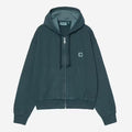 Felpa Carhartt W Nelson jkt Deep Lagoon Garment dyed