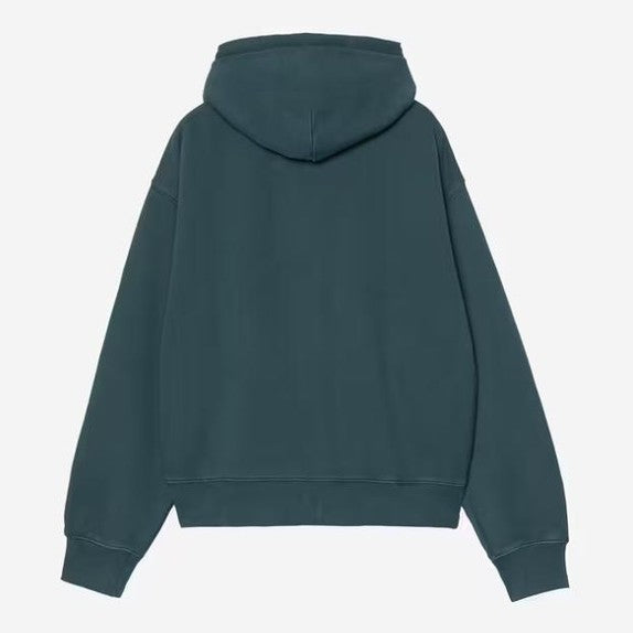 Felpa Carhartt W Nelson jkt Deep Lagoon Garment dyed