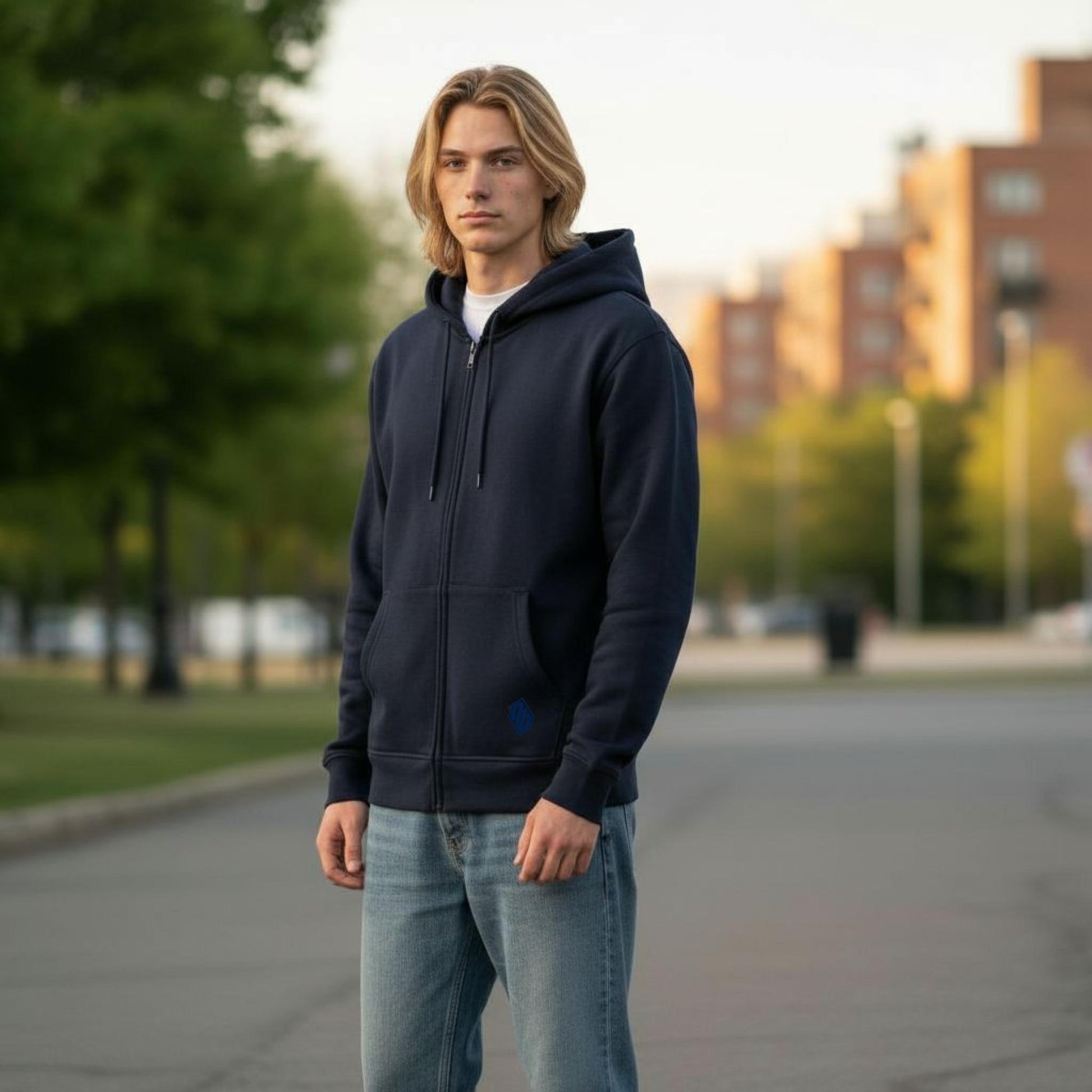 Felpa Ghettoblaster Basic Zip hoodie navy