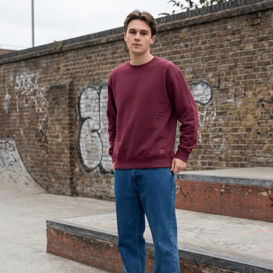 Felpa Ghettoblaster Basic crewneck Bordeaux