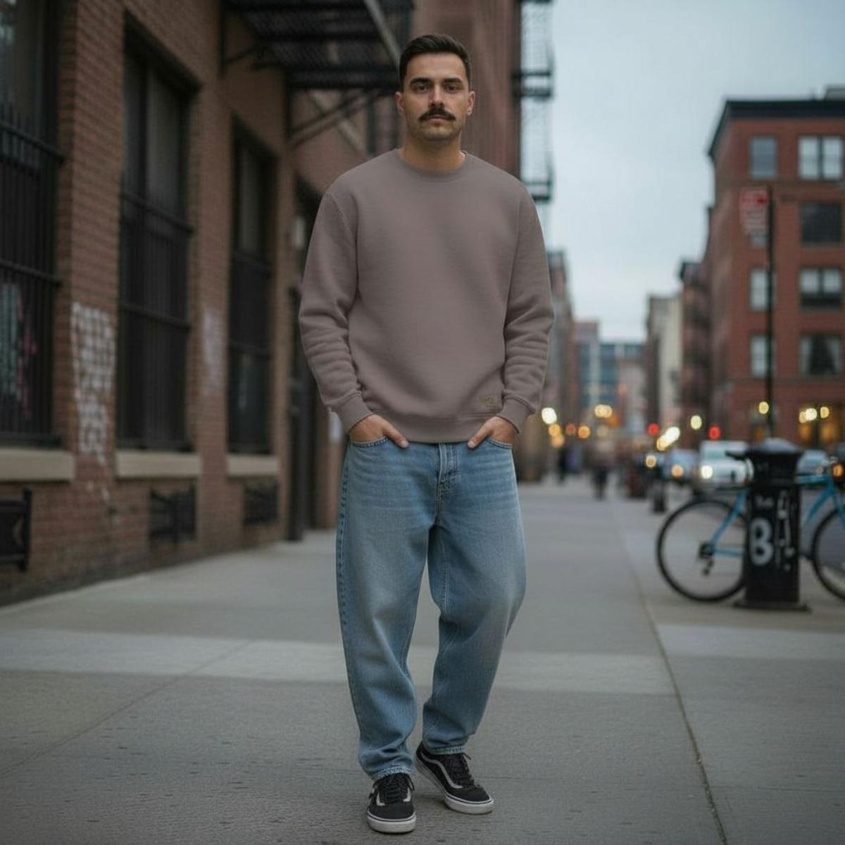 Felpa Ghettoblaster Basic crewneck brown