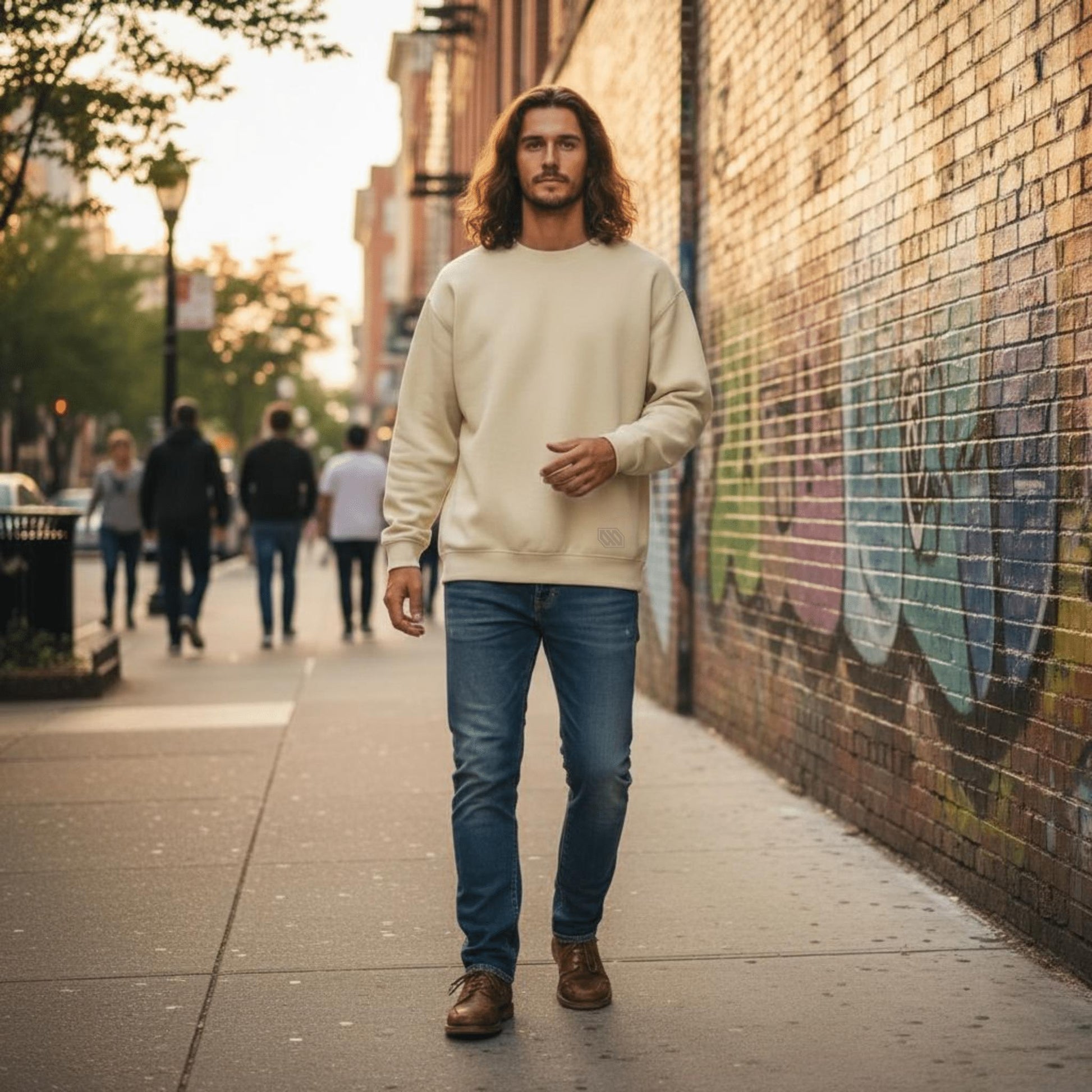 Felpa Ghettoblaster Basic crewneck butter