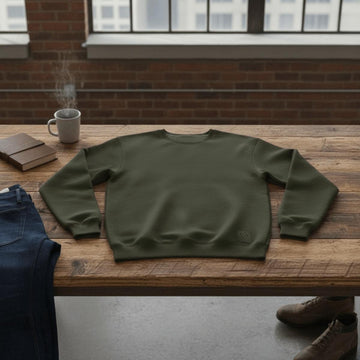 Mikina Ghettoblaster Basic s kulatým výstřihem khaki