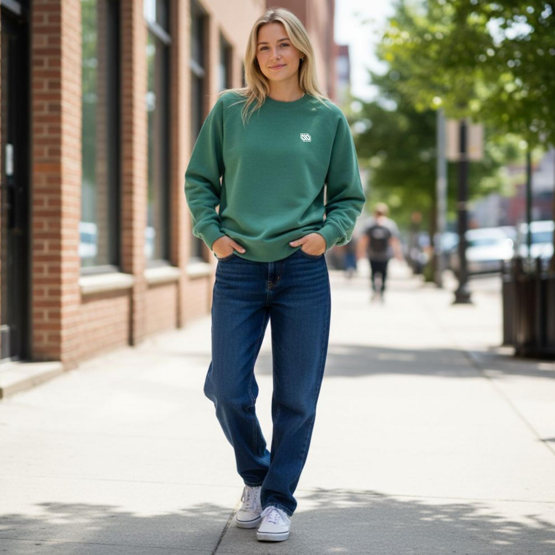 Felpa Ghettoblaster Central crewneck eucalyptus green