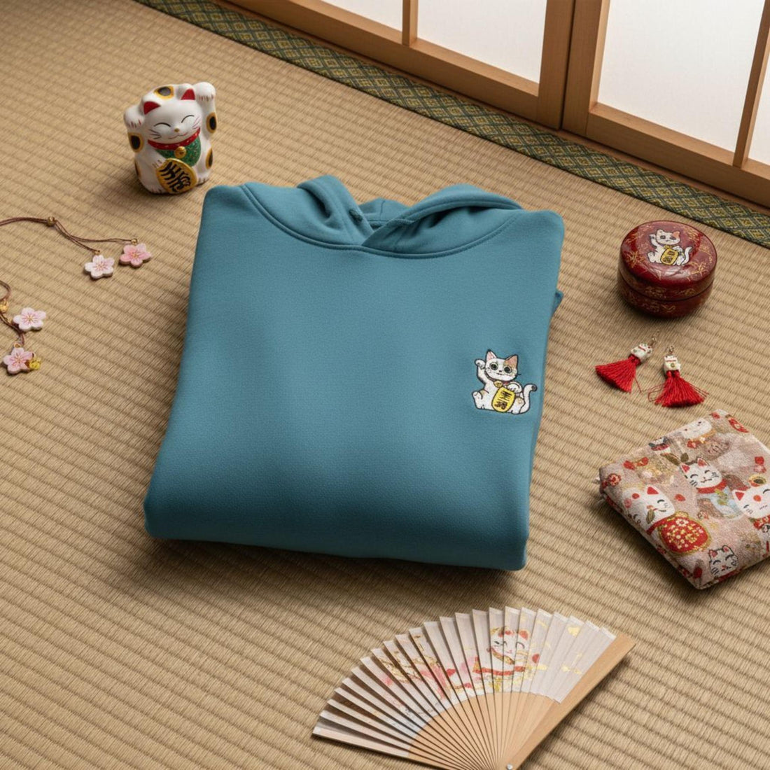 Felpa Ghettoblaster Meow hoodie petrol