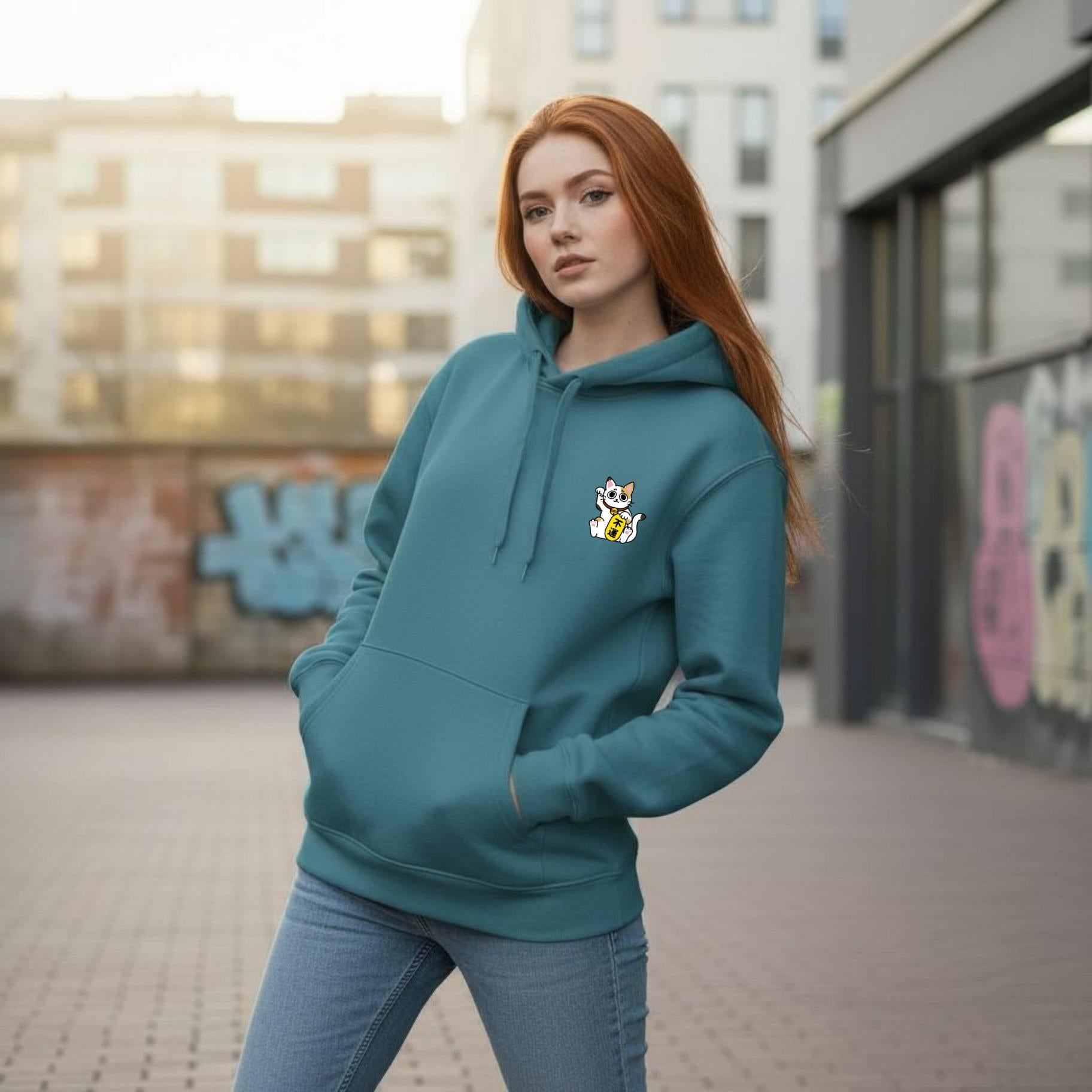 Felpa Ghettoblaster Meow hoodie petrol