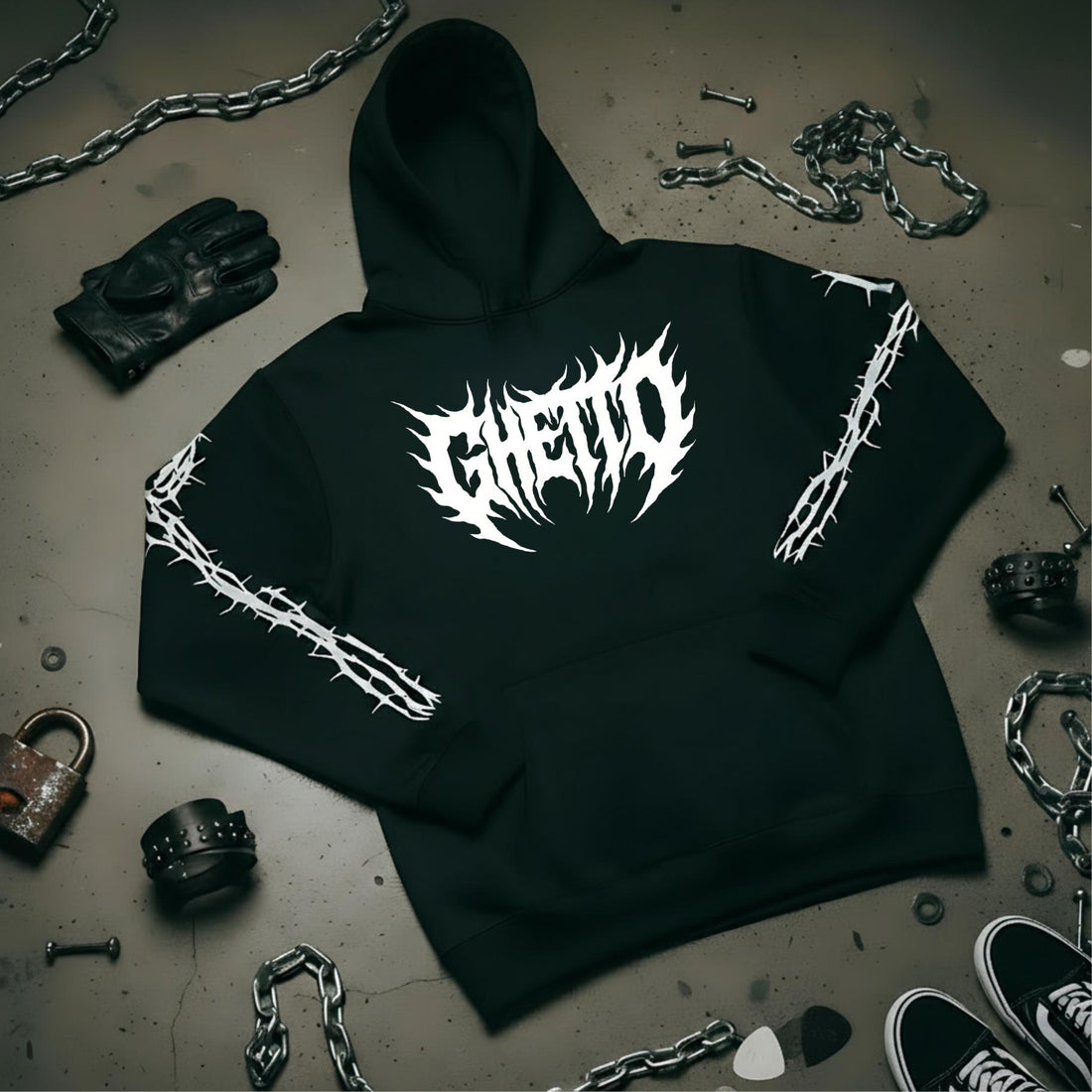 Felpa Ghettoblaster Metal hoodie black