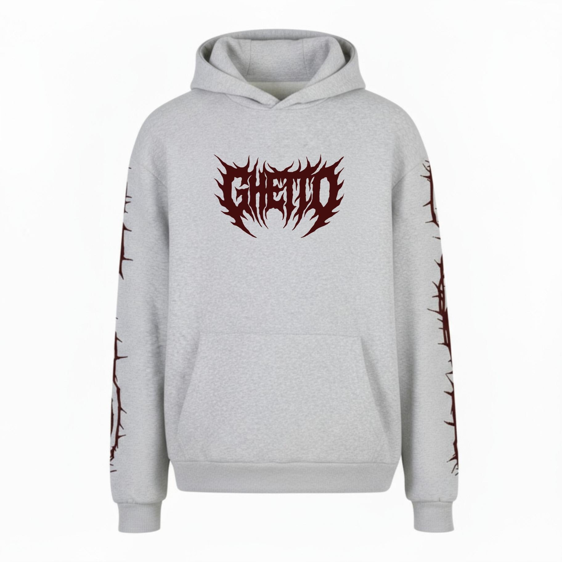 Felpa Ghettoblaster Metal hoodie heather grey