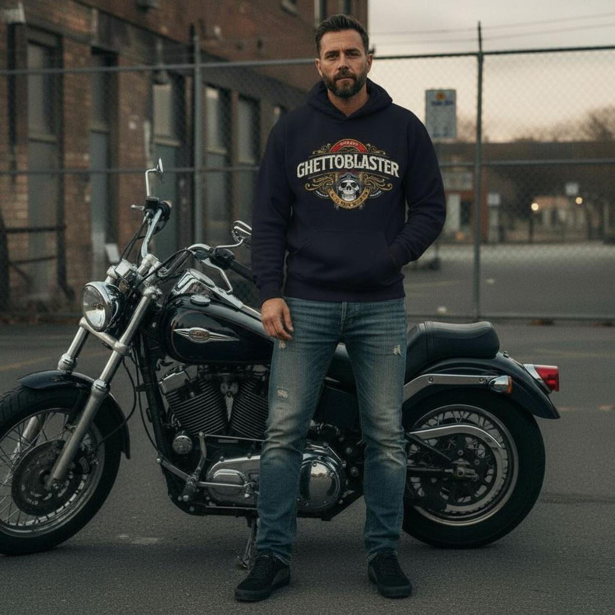 Felpa Ghettoblaster Riders hoodie navy