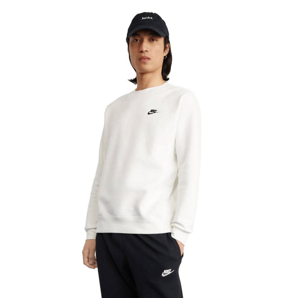 Felpa Nike Club 133 crewneck black white