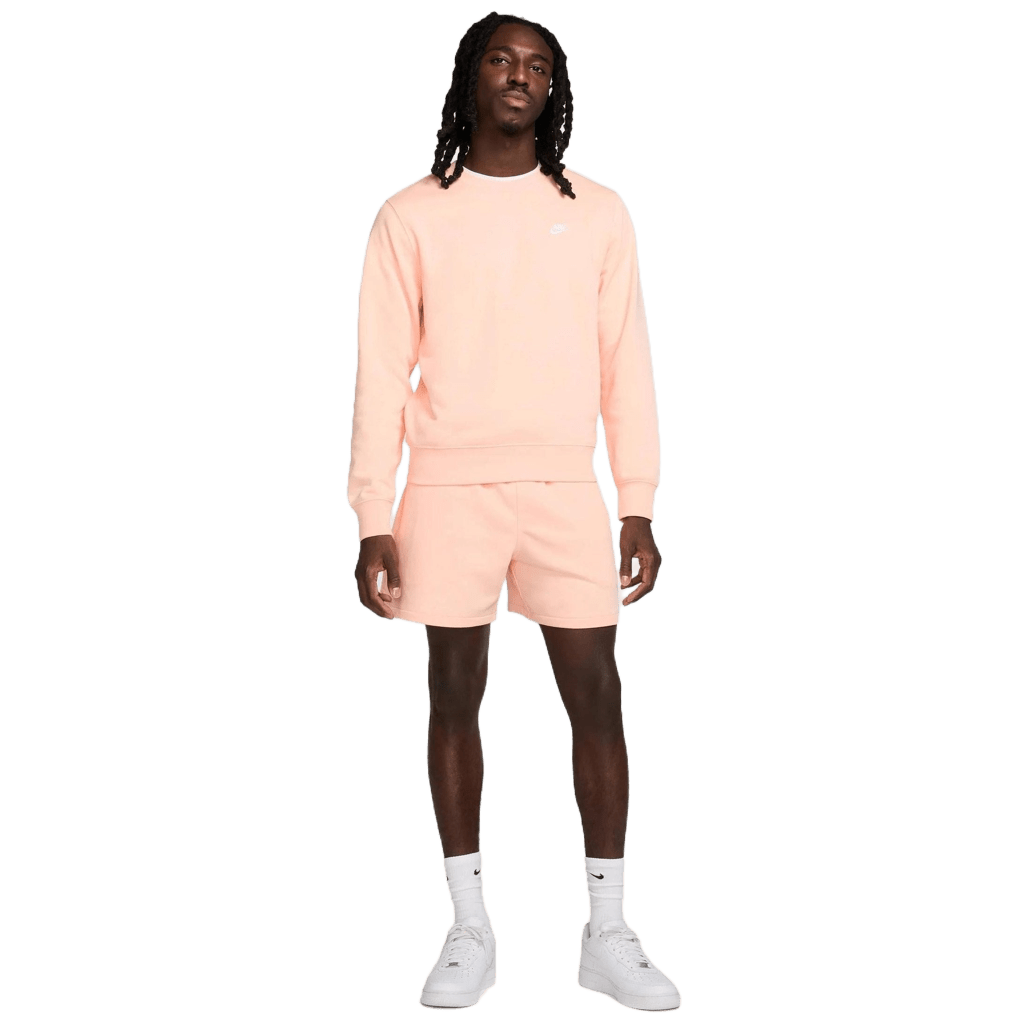 Felpa Nike Club Fleece crewneck washed coral