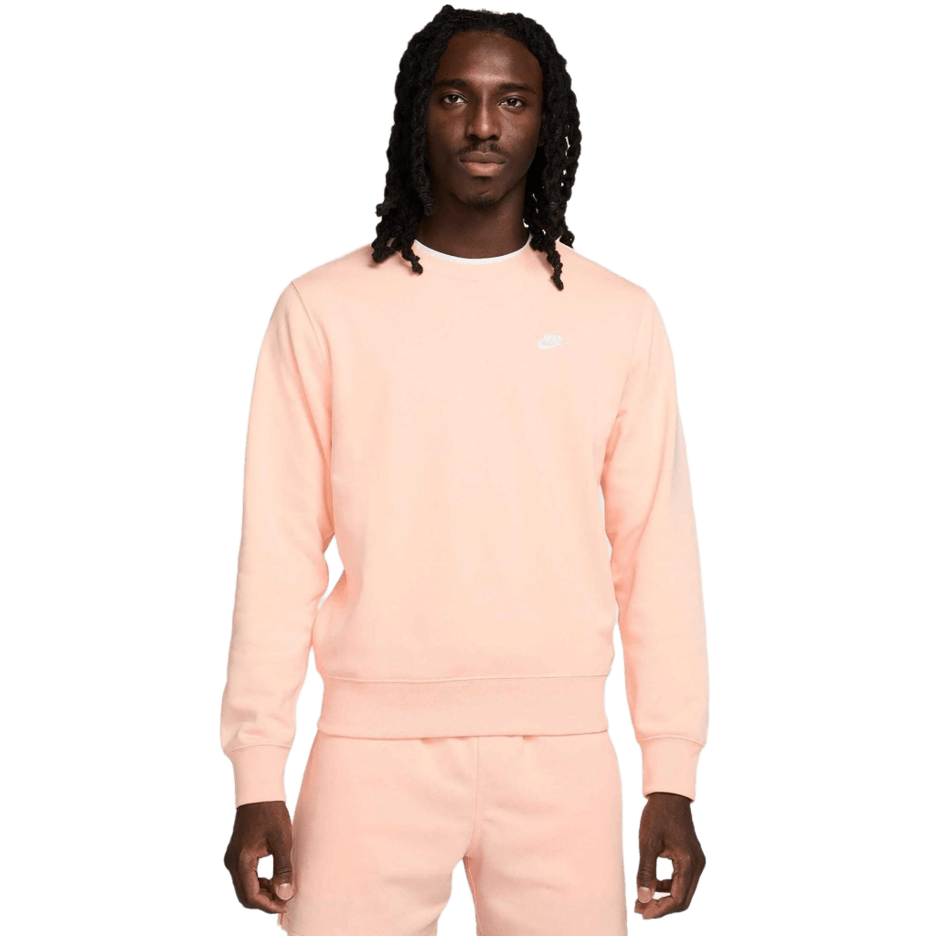 Felpa Nike Club Fleece crewneck washed coral