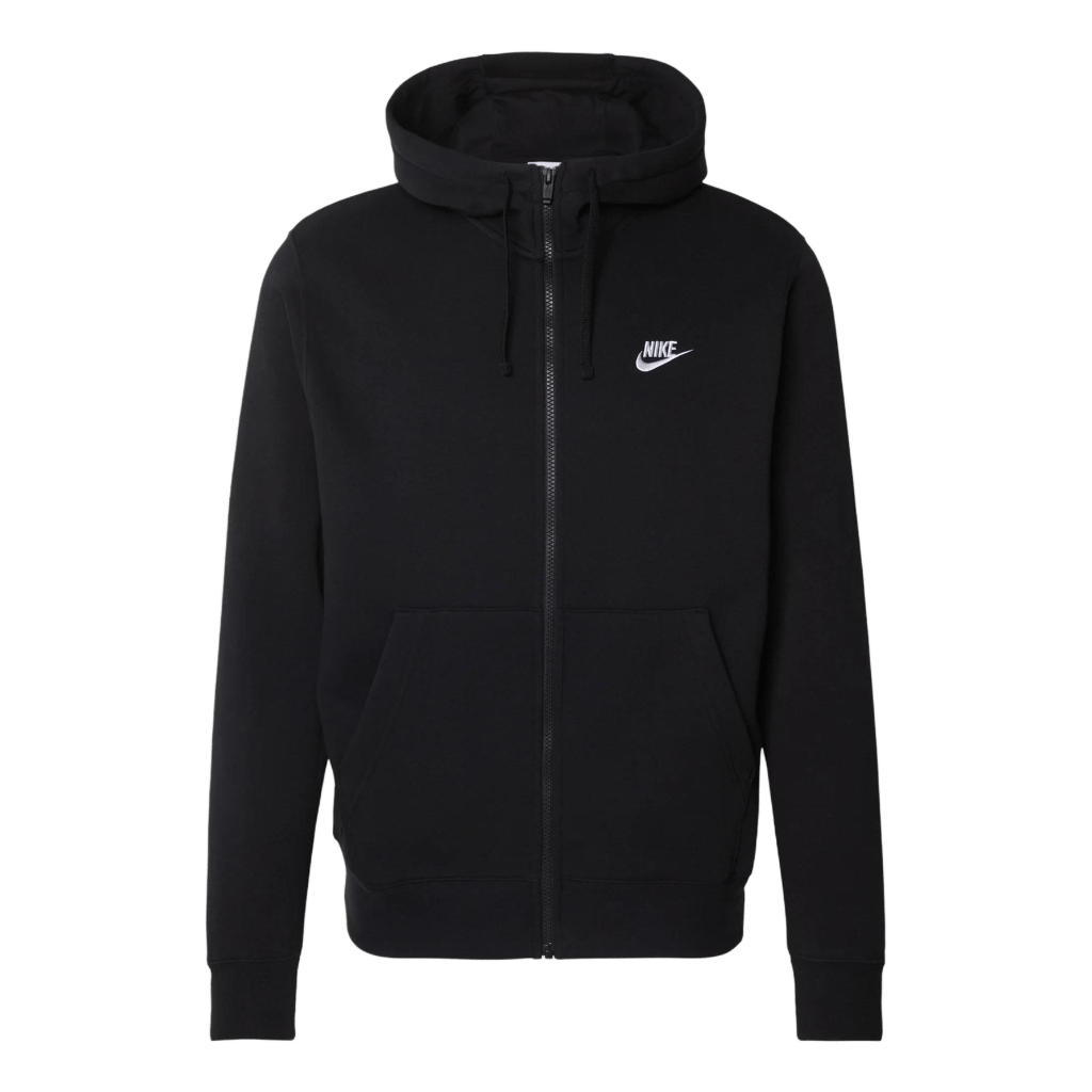 nike club hoodie sort