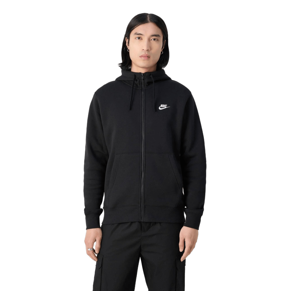 Felpa Nike Club Fleece hoodie zip black