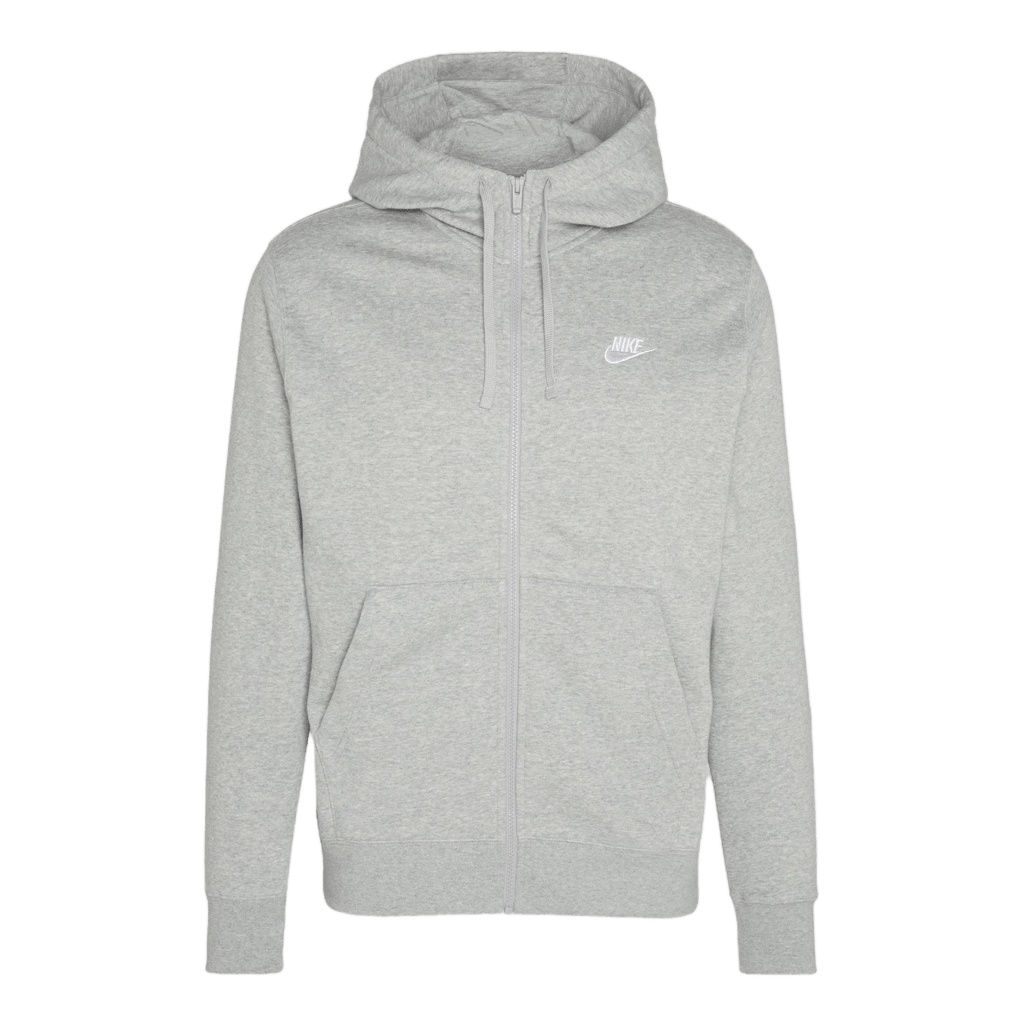 Felpa Nike Club Fleece hoodie zip dark grey