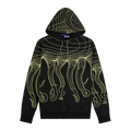 Felpa Octopus Flowing hoodie black