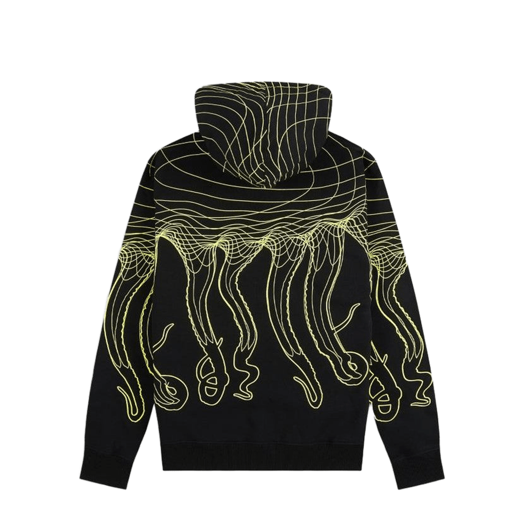 Felpa Octopus Flowing hoodie black