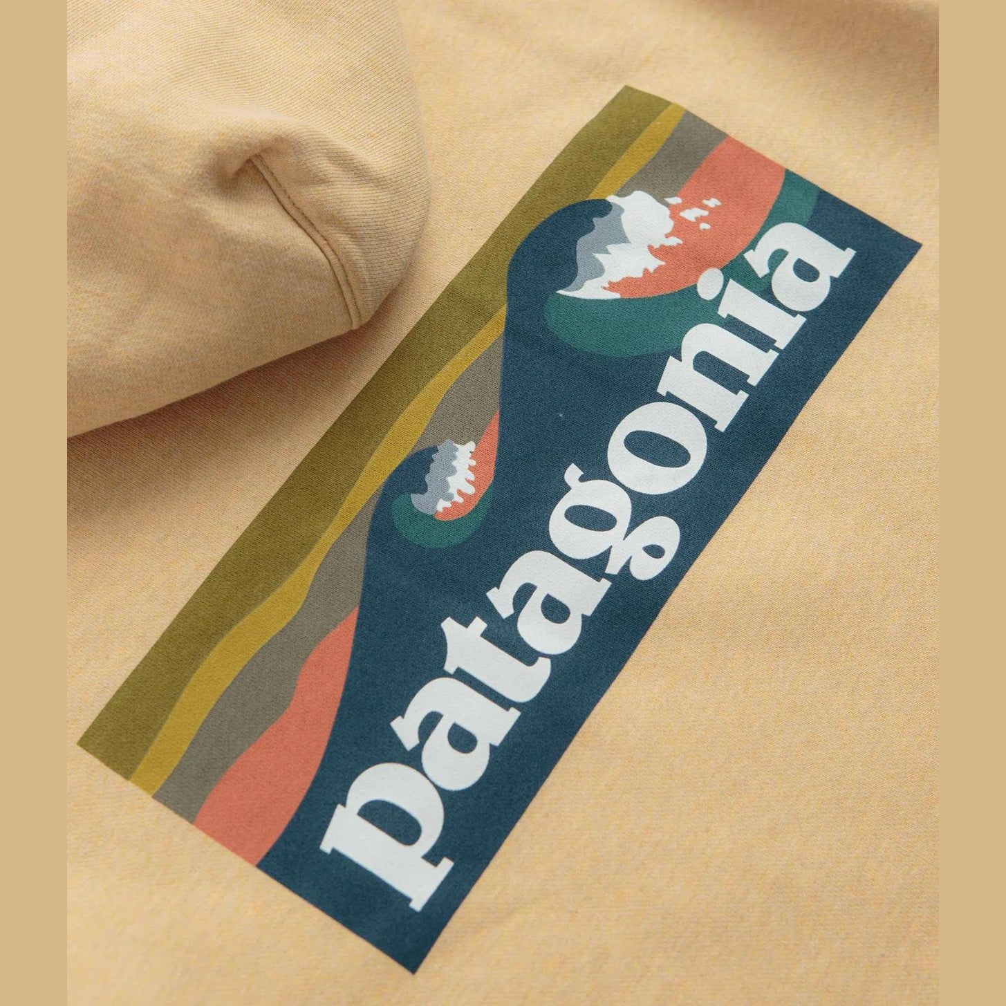 Felpa Patagonia Logo Uprisal hoodie beeswax tan