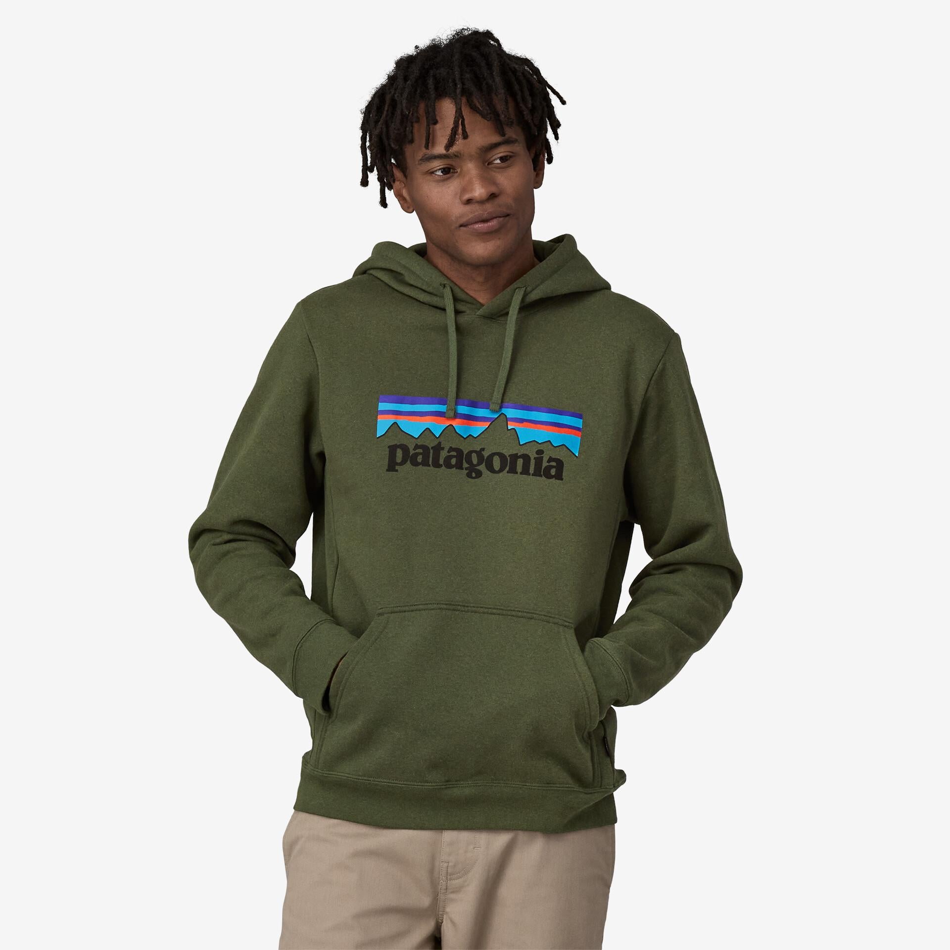 Felpa Patagonia P-6 Logo Uprisal Hoody pine green