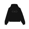 Felpa Propaganda Logo Woman crop top hoodie balck