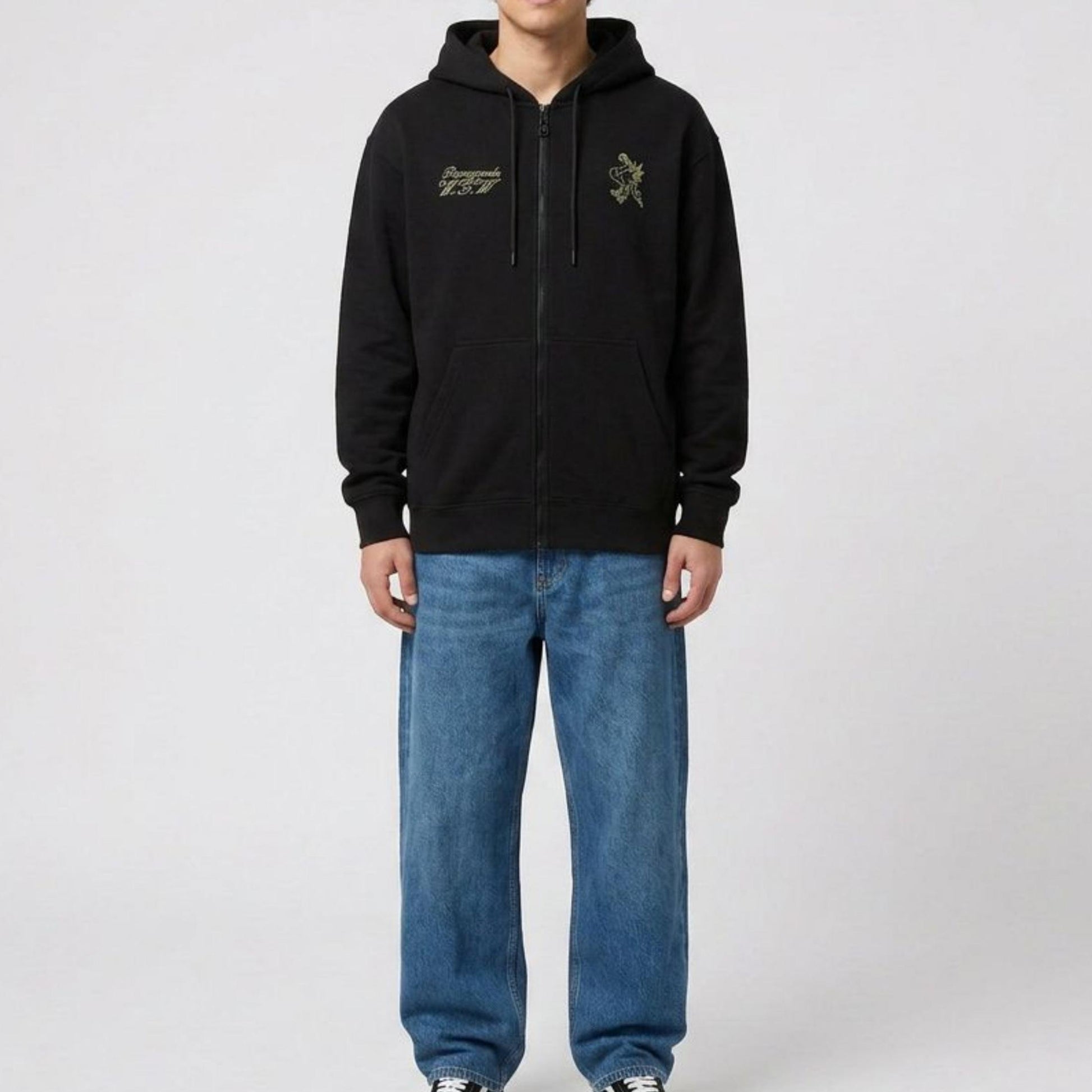 Felpa Propaganda Whisper Zip Black